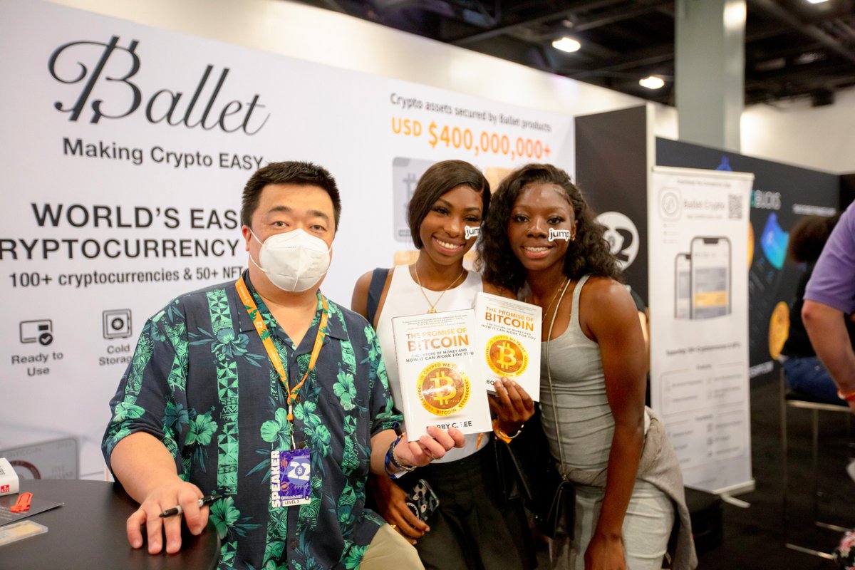 BalletCrypto's tweet photo. Thank you for everyone that swung by our booth at @TheBitcoinConf!!!
We had such a blast ๐๐ค and are excited to continue making crypto easy!
Here are some action photos we want to share with ya'll ๐ธ
#bitcoin #MakingCryptoEasy #Balletwallet
Part 1: https://t.co/8obpzbt885