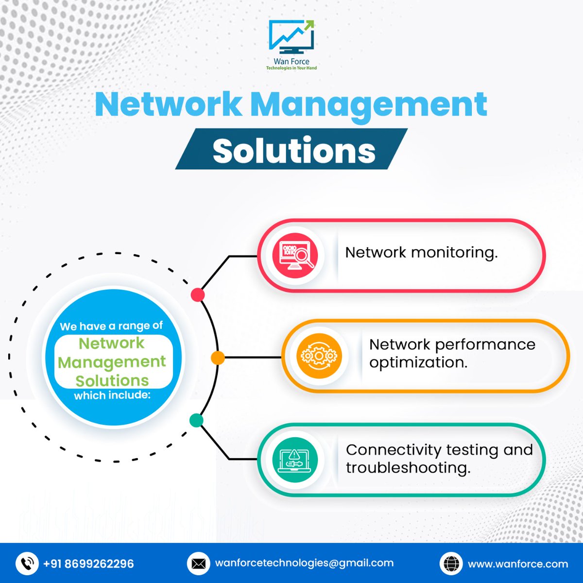 wanforcetech's tweet photo. 🌐Network management solutions include the infrastructure of your network, servers, computers and various mobile devices. 
🌐Our team dedicates to avoid data loss, other related disasters associated with the business technology, before any of them takes place.
#networkmanagement https://t.co/GQShouBJ0B