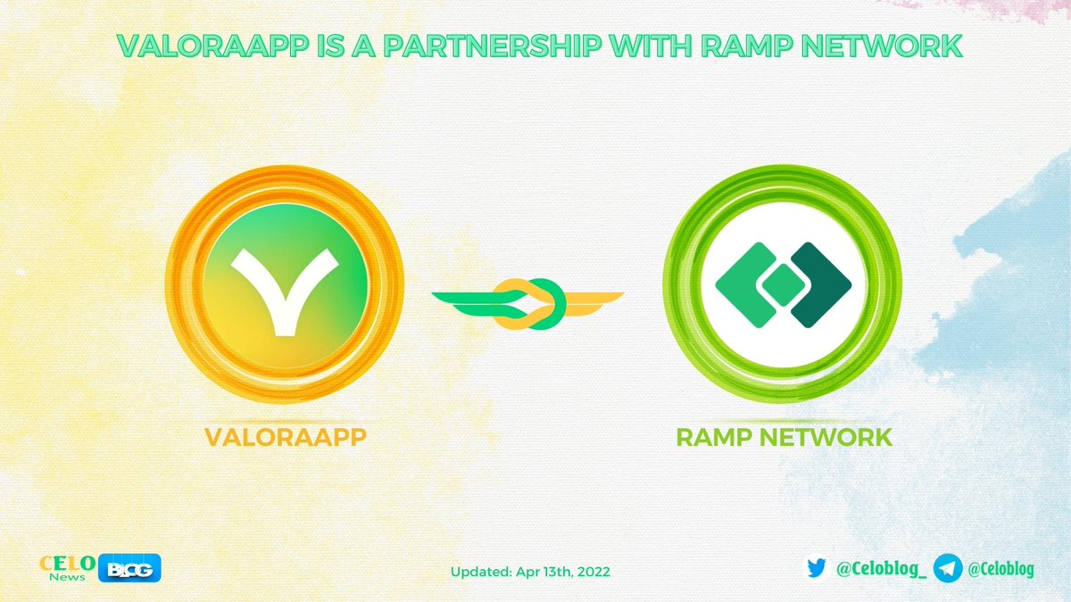 Celoblog_'s tweet photo. 🥳 @ValoraApp is a parnership with @RampNetwork 

In their bid to make cryptocurrency more accessible, #Valora now offers a free cash in option via #Ramp 🤩

More details:
⛳️ https://t.co/OBCxAu55Vl

#Celoblog #CELO #VALORAAPP #RAMPNETWORK https://t.co/27JsvZRUaO