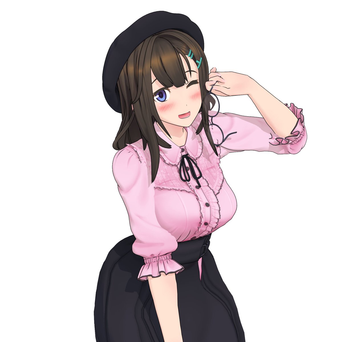 色変えとフリンジ的なので量産型ファッションになるんじゃねと思い立ったが吉日ということでえむちゃん
#黒柚式 