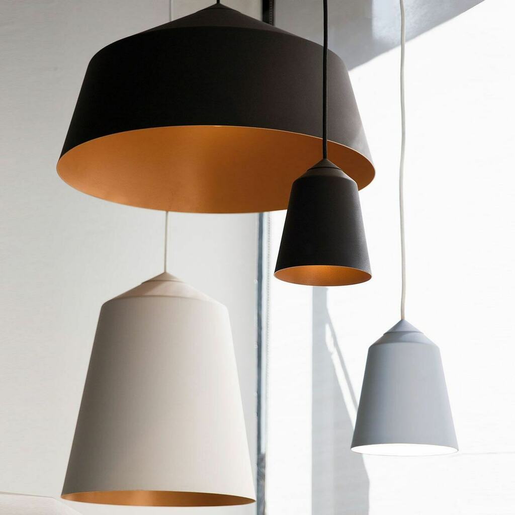 Innermost's Circus Pendant Light designed by, Berlin born, London based Corinna Warm. These beautiful pendants are based on the shape of the big top Victorian Circus tents.
The Circus pendant's simple shapes in matt black and white reveal a warm glow as light bounces off the…