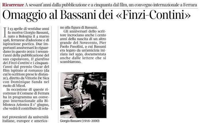 feltrinellied's tweet photo. "Omaggio al #Bassani dei #FinziContini" @Corriere https://t.co/IPxGORJNYs
