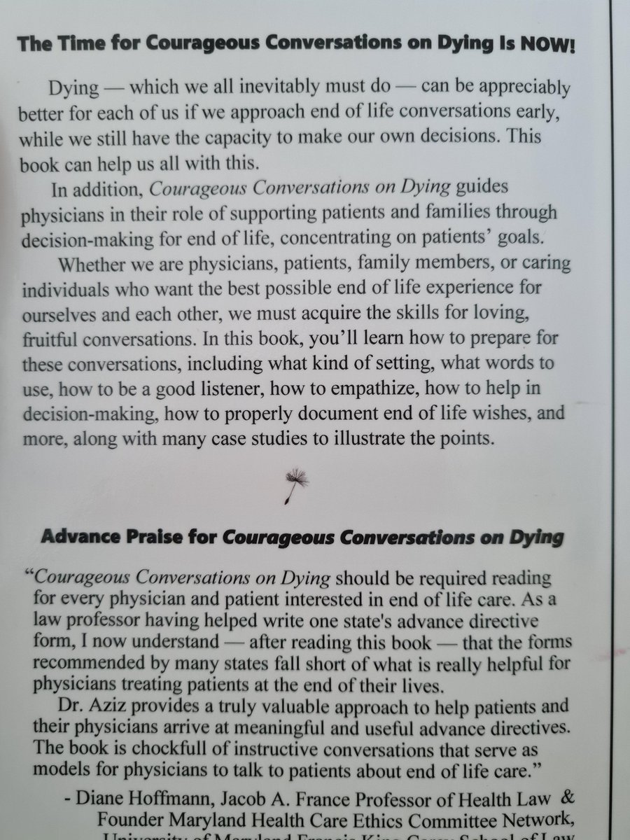 AppleTreePeds's tweet photo. What are we #reading at @appletreepeds? A book on palliative care by Dr. Shahid Aziz, MD, @hospicedocaziz  who practices End-of-Life medicine in Maryland, USA. A provocative but necessary topic for physicians to discuss w their patients. #appletreefamilypractice #palliativecare https://t.co/KgyDXylarv