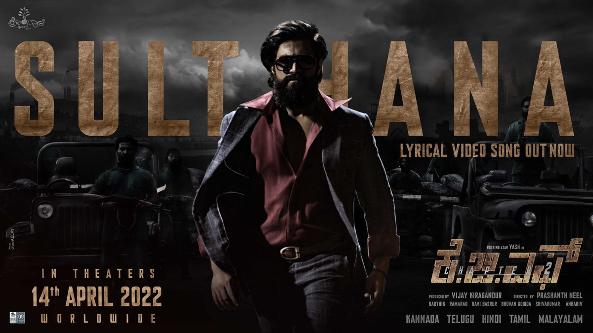 MMusicKannada's tweet photo. Rana Rana Dheeraπ₯
Lyrical video of #Sulthana from #KGFChapter2 is out Nowπ₯
#KGF2onApr14 #KGFChapter2onApr14 #ReleasingTommorw #Sulthan @prashanth_neel @TheNameIsYash @hombalefilms @VKiragandur @RaviBasrur @bhuvangowda84 @SrinidhiShetty7 @duttsanjay @TandonRaveena @KFNofficial https://t.co/oWbtoZ8Z0i