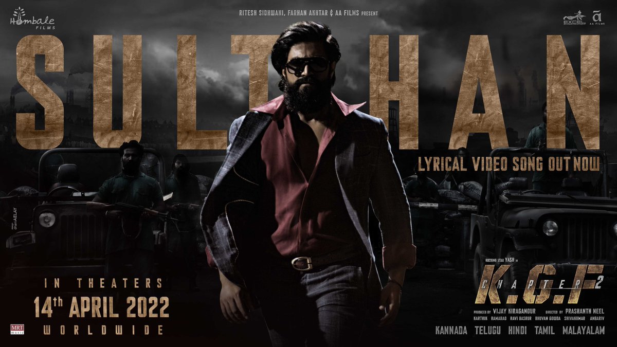 MMusicKannada's tweet photo. Rana Rana Dheeraπ₯
Lyrical video of #Sulthana from #KGFChapter2 is out Nowπ₯
#KGF2onApr14 #KGFChapter2onApr14 #ReleasingTommorw #Sulthan @prashanth_neel @TheNameIsYash @hombalefilms @VKiragandur @RaviBasrur @bhuvangowda84 @SrinidhiShetty7 @duttsanjay @TandonRaveena @KFNofficial https://t.co/oWbtoZ8Z0i
