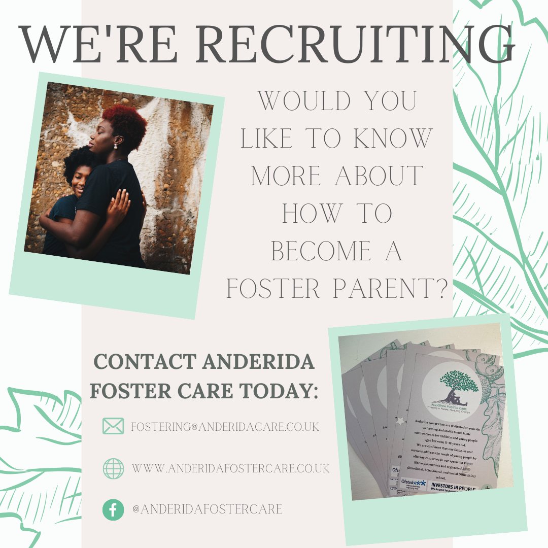 Looking for  a new career challenge? 
Why not find out more about fostering a child? 

#fostering #localfostering #eastbourne #sussexfoster #localadoption #anderidafostercare #anderidacare #nurturingchange