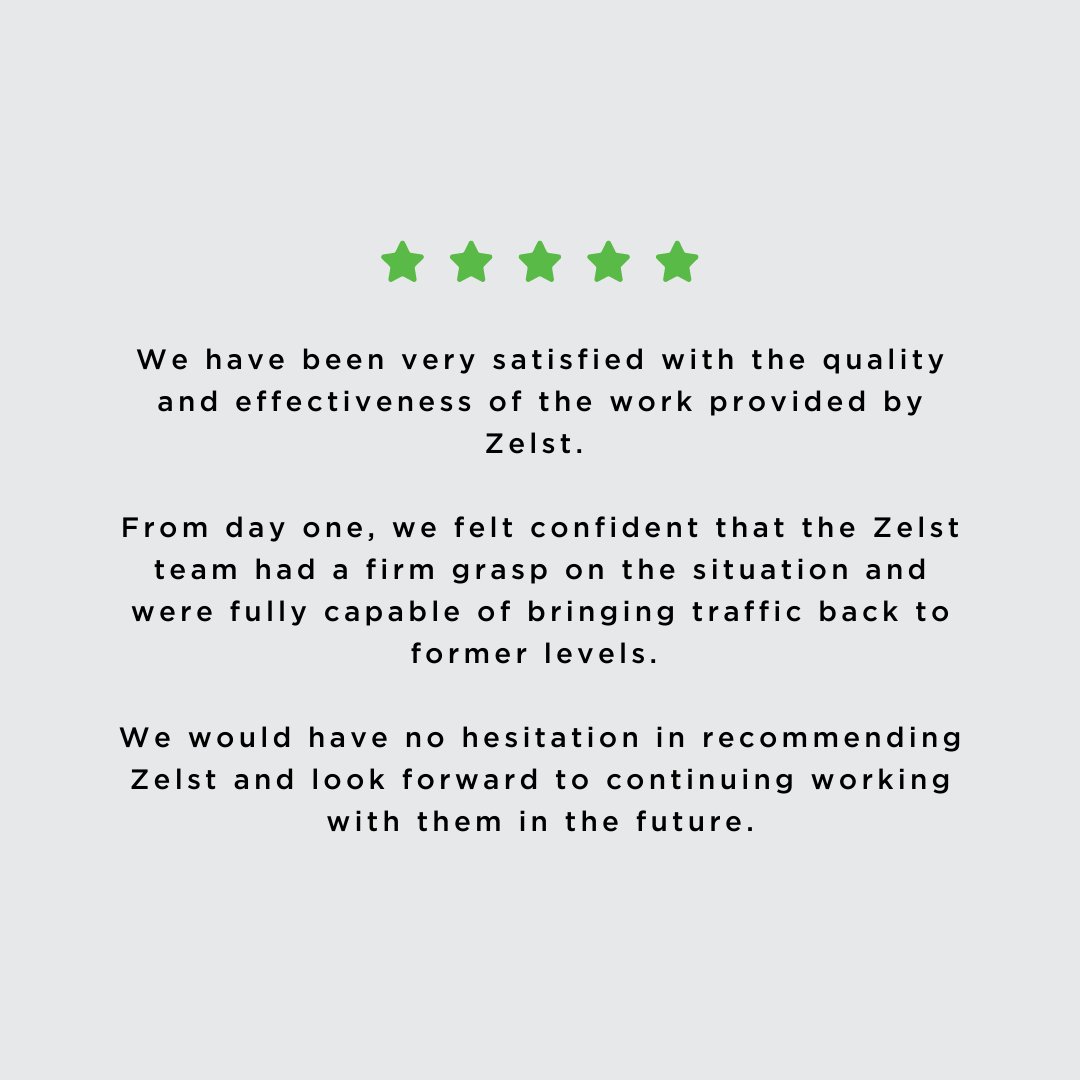 Zelst_'s tweet photo. It's no secret that the driving force behind any successful agency is happy clients.
We cherish our relationships with our clients and are delighted to receive excellent feedback. How nice is our latest review? π
#AgencyReview #ClientFeedback #GoogleReviews https://t.co/NHGWF0IpPt