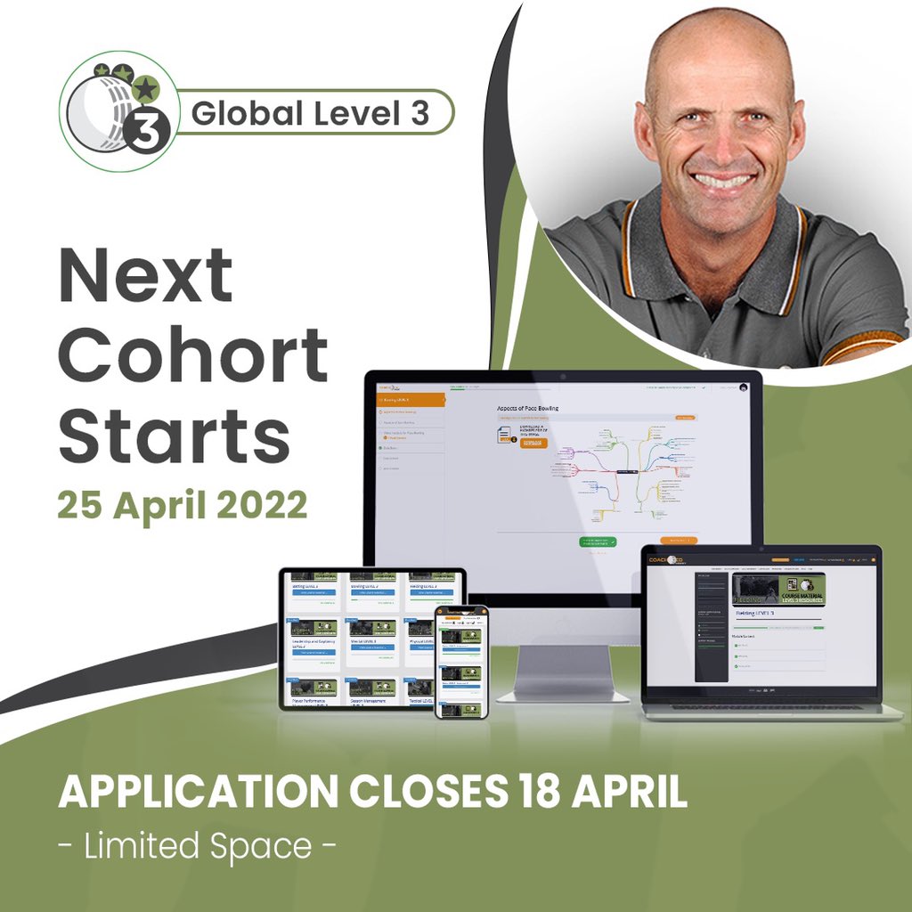 🎟 DO NOT MISS IT 🎟

👉 LEVEL 3 REGISTRATION CLOSING SOON - 18 APRIL LAST CHANCE
👉 SPACES LIMITED - NO BARRIER TO ENTRY
👉 #Truegloballearning 
🔗 coachedcricket.com/global-level-3… to ACCESS ALL 💥

#coaching #coachinglife #cricket #cricketexplained #cricketmentoring #crickettraining