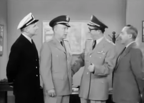 Mikeslikes2's tweet photo. Phil Silvers Show S4E10 Bilko &amp; the Chaplain. Bilko’s gets a weekend in San Francisco. Col. Hall has the Chaplain go along so Bilko behaves. Chaplain can’t talk a realtor out of turning a Children’s Center into a parking lot. He goes to Bilko for help just as Bilko’s date arrives https://t.co/0VWIQbH01l
