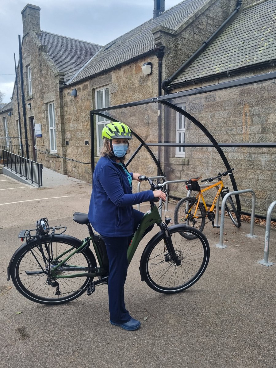 As the Spaces for People Project closes, the Team at Huntly has taken delivery of a new e-bike. <a href="/SustransScot/">Sustrans Scotland</a> <a href="/ActiveTravNHSG/">NHS Grampian Active Travel</a> <a href="/transcotland/">Transport Scotland</a> <a href="/NHSGrampian/">NHS Grampian</a> "Staff are over the moon, district nurses and occupational therapists will be using the bike for local visits."