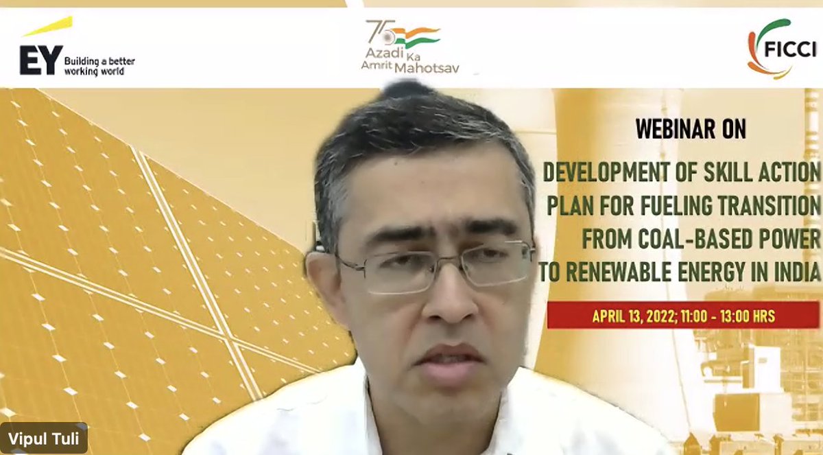 Emphasizing on the need for a just transition, Mr Vipul Tuli, Chair, FICCI Power Committee &amp; CEO-South Asia, Sembcorp Industries said, “The shift away from coal will have far-reaching implications for the country.”  (1/2)