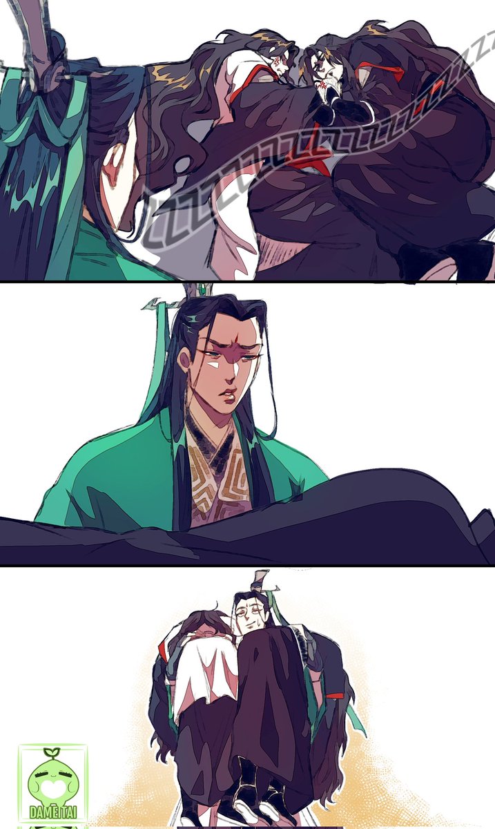 Just shizun carrying two m̶a̶n̶ ̶c̶h̶i̶l̶d̶r̶e̶n̶ demon Lords to