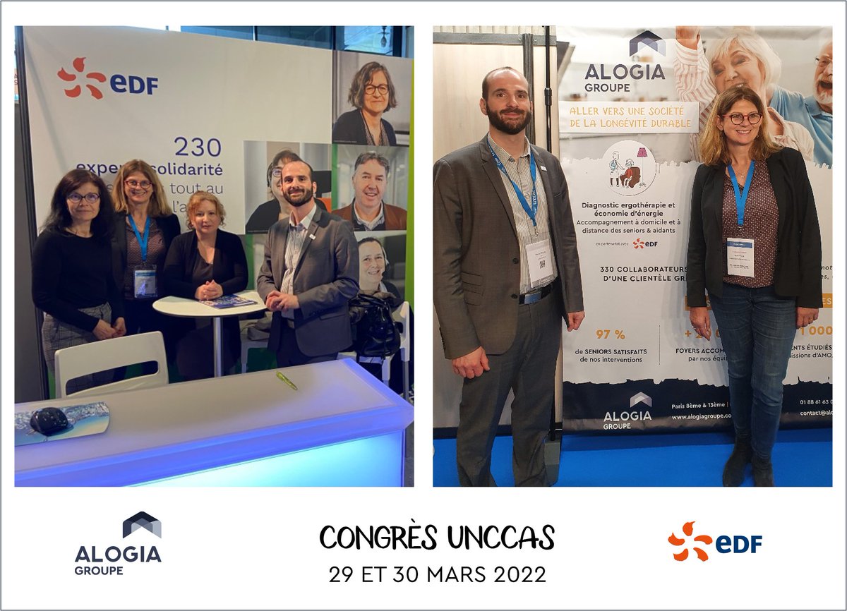 ALOGIAGroupe's tweet photo. 📸Retour sur le congrès @unccas | Nous avons eu le plaisir de retrouver notre partenaire @EDFofficiel, engagé à nos côtés pour le bien vieillir des seniors🏡
Merci à @NatDouziech, Delphine Bonnevialle et Catherine Bidon pour ces échanges !
#PrévenirPourBienVieillir #seniors https://t.co/PWZ1Gzz2V2