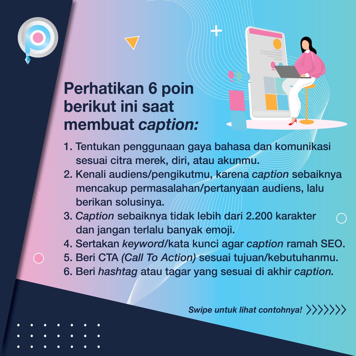 PosteroComm's tweet photo. Sering bingung dan butuh waktu lama untuk membuat caption Instagram? Kamu bisa ikuti formula cara mudah membuat caption Instagram berikut ini.
https://t.co/jUsjC0l8Wd

#instagramcaptions #tipscaption #posterocomm https://t.co/DhoXc8bOiR