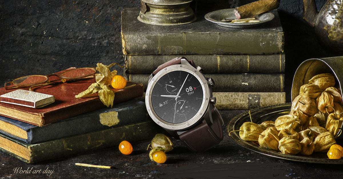 ZeppGlobal's tweet photo. Come together &amp; celebrate #WorldArtDay with #Zepp. Upload your favorite masterpiece to the watch face of the #ZeppZ to decorate this traditional-looking Brand New Icon. #smartwatch https://t.co/9wp1lW8oHH