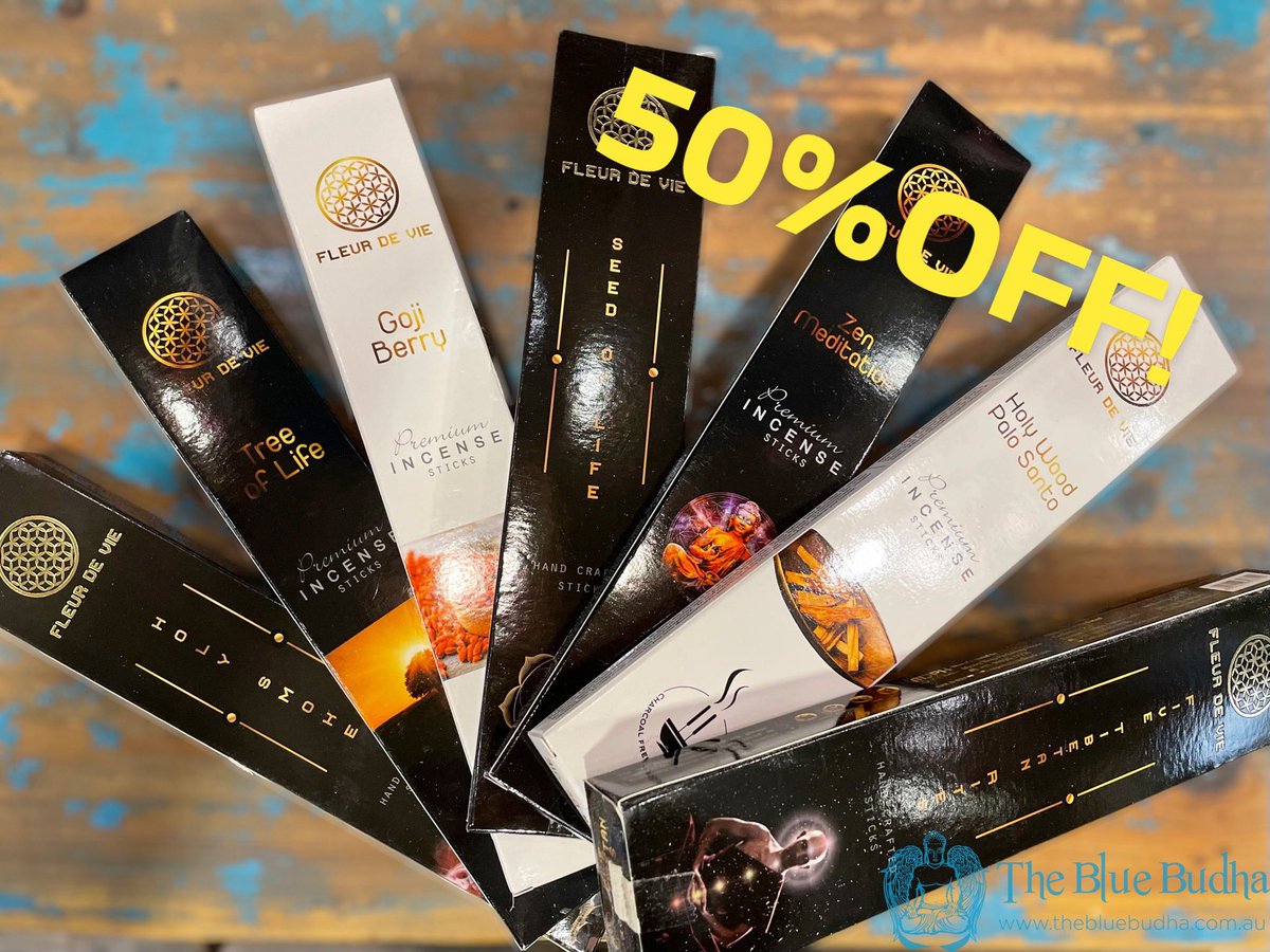 TheBlueBudha's tweet photo. Fleur De Vie Premium Incense Sticks (selected fragrances) are now 50% OFF!!! 🤩🙌

In store 
👉https://t.co/YP7cMD5ORK

Online at 
👉https://t.co/mUPro2amfH

* Offer only available on selected fragrances and while stocks last. No further discount or loyalty applies. https://t.co/4U5muAtMzn