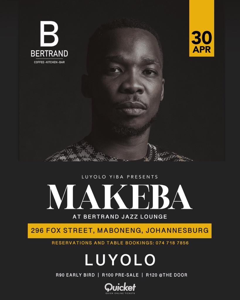 Bonibass's tweet photo. Finally on the 30th of April we’ll be hosting own show for you guys @bertrandmaboneng please please come &amp; support, it will be ☄️☄️☄️☄️

Secure Your Seat Now. Get your tickets @quicket https://t.co/dS5sxesuoN