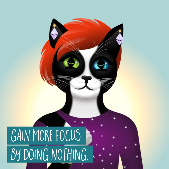 GM! Today try to practice Doing nothing for 15 minutes after every 90 minutes of focused work to increase your productivity and prevent burnout. Have a great Wednesday!🌅

Be early, check out our giveaways and join the Just Cats Club NFT community!