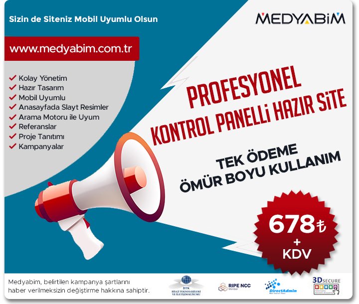 Mobil uyumlu hazır site.