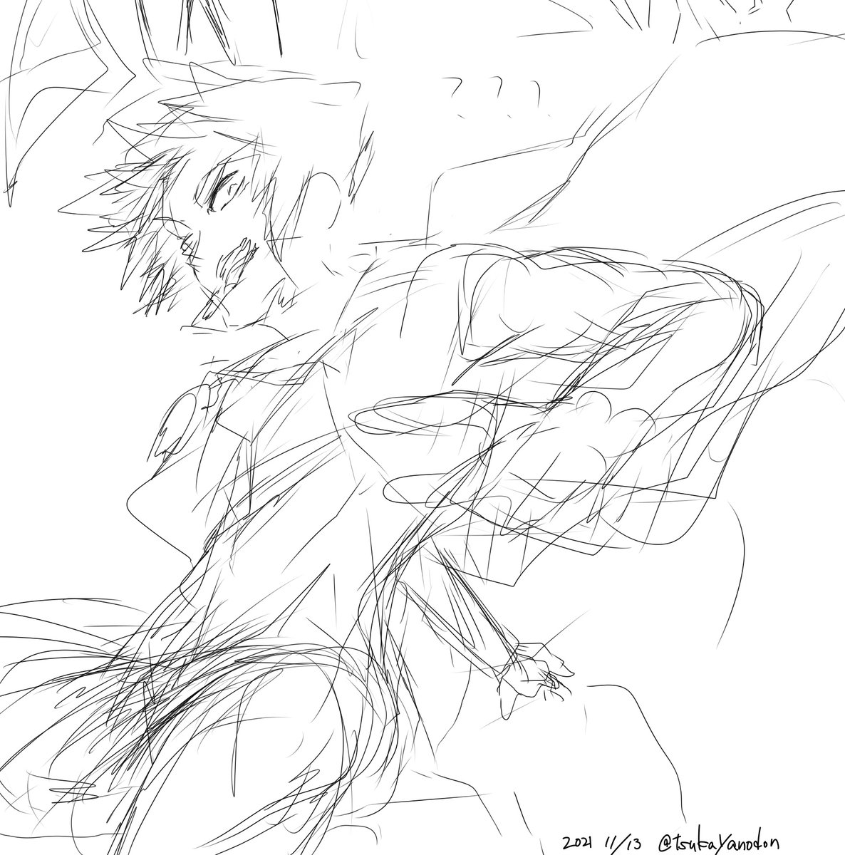 昔のらくがき司狼が見つかったので描き直してみた。ヨシ! 