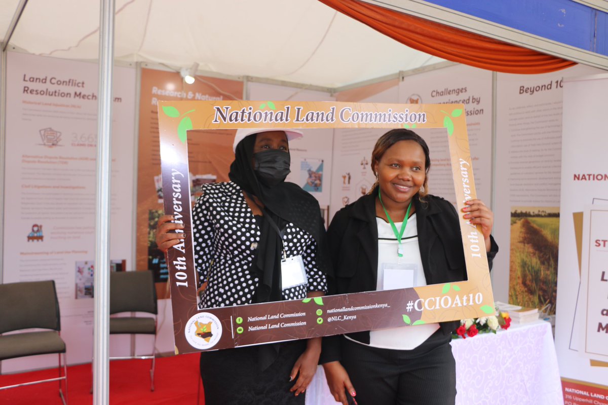 NLC_Kenya's tweet photo. Visit our booth @KICC_kenya grounds to learn more about National Land Commission, our mandates and achievements in the last ten years.
#CCIOat10 #constituitionalcommissions #10thanniversarycelebration #CCIOs https://t.co/ZrMI72Sarf
