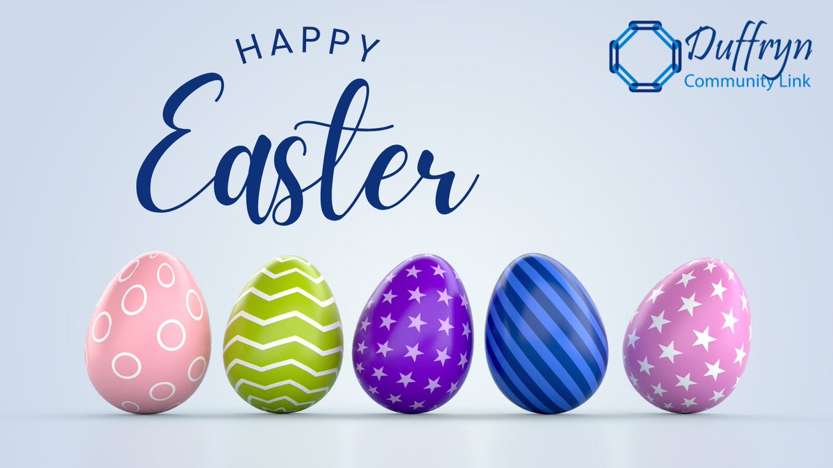 DuffrynLink's tweet photo. Happy #Easter from all of us at DCL! We will be closed over the Bank Holiday weekend but will be back open on Tuesday.
Hope everyone has an amazing Easter Weekend & the #EasterBunny brings loads of eggs for everyone!
#Newport #Duffryn https://t.co/4umxN1DdRa