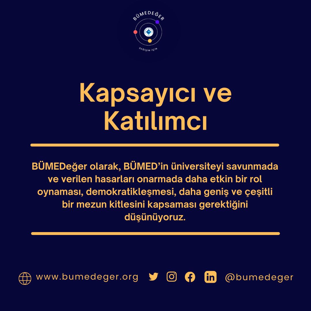 BumeDeger's tweet photo. BÜMEDeğer olarak şeffaf ve hesap verebilir bir yönetim anlayışı ve geleceğin Boğaziçi Üniversitesi için sorumluluk alma vizyonuyla, BÜMED yönetimine adayız. 14 Mayıs'ta yapılacak genel kurulda Yönetim ve Denetleme Kurulu adaylarımız aşağıdadır:
https://t.co/mC2usjCX7t
#BÜMEDeğer https://t.co/LXJLpbwGPp