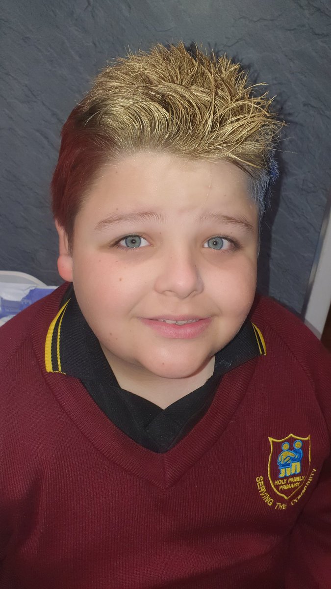 heidi_green's tweet photo. @HFHalewood @marklawrenson93 crazy hair day 2022 ❤️🥳 https://t.co/QNWGiOpm9Y