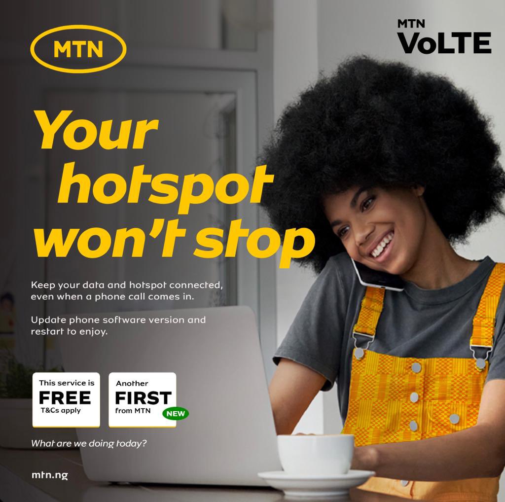 MTNNG's tweet photo. Don’t lose touch! Keep your data and hotspot connected, even while on a call.

Update your phone software version and restart to enjoy. 

Available on Tecno Phantom X, Infinix Zero X, and Infinix Zero X Pro.

Click https://t.co/KyJPjaKywn to learn more.

#MTNVoLTE
#NoInterruption https://t.co/1UhD0QCbVz