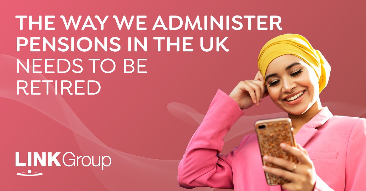 Link Group (@link_group) on Twitter photo It’s time to think differently about the UK pensions administration market.
Link Group is bringing new technology and capability to the UK market to help you and your members ensure the best outcomes in retirement. 
#WeAreLinkGroup It’s time to think differently about the UK pensions administration market.
Link Group is bringing new technology and capability to the UK market to help you and your members ensure the best outcomes in retirement. 
#WeAreLinkGroup