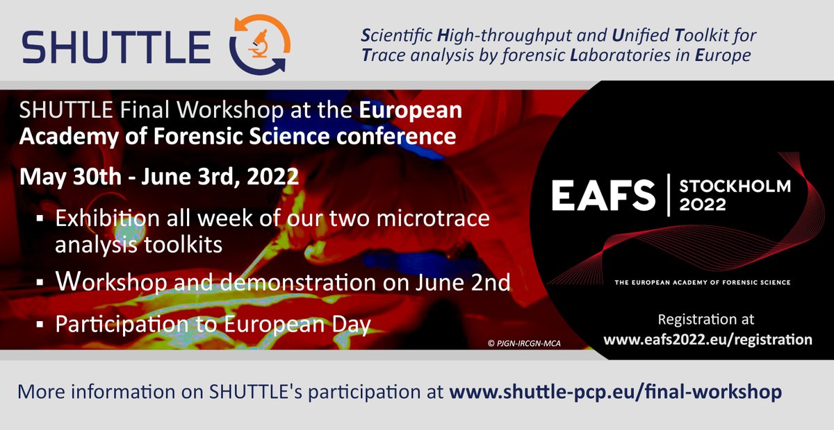 Don't miss the SHUTTLE Workshop on 2nd June at EAFS 2022!
Register for EAFS and the Workshop: https://t.co/Gp426CU3Dq
If you are already registered for EAFS: contact eafs2022@meetagain.se to request registration to the SHUTTLE Workshop. 