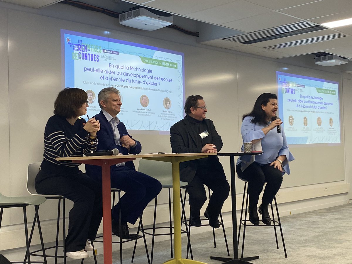 Ouverture de la 1ère edition « les rencontres <a href="/EdtechFrance/">EdTech France 🇫🇷🇪🇺</a> / #CDEFM » Beau programme en perspective : en quoi la tech peut aider au dev des écoles? Quelle relation entre les EM et le monde de la edtech ? Enjeux et perspective en 2022