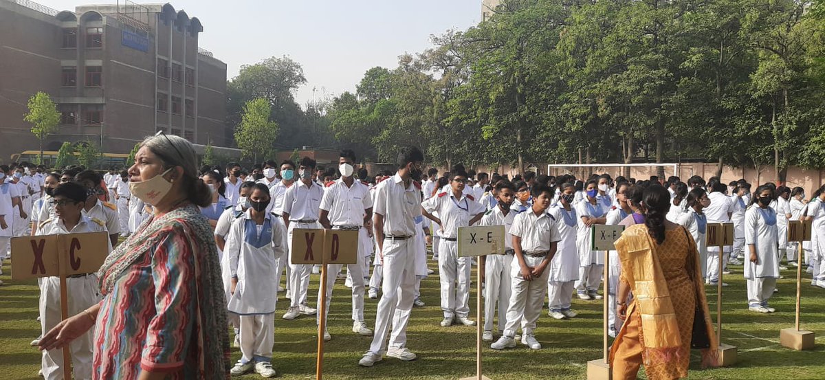 sr_aps's tweet photo. Assembly by 12E # to commemorate 125 Birth Anniversary of Dr BR Ambedkar, the Father of the Indian Constitution. @Ahlconpublic1 @GanguliKuhu @MamthaSays @sanjeevbansal06 @ashokkp @SunitaRamrakhi1 https://t.co/5gQ4NJY4Tu