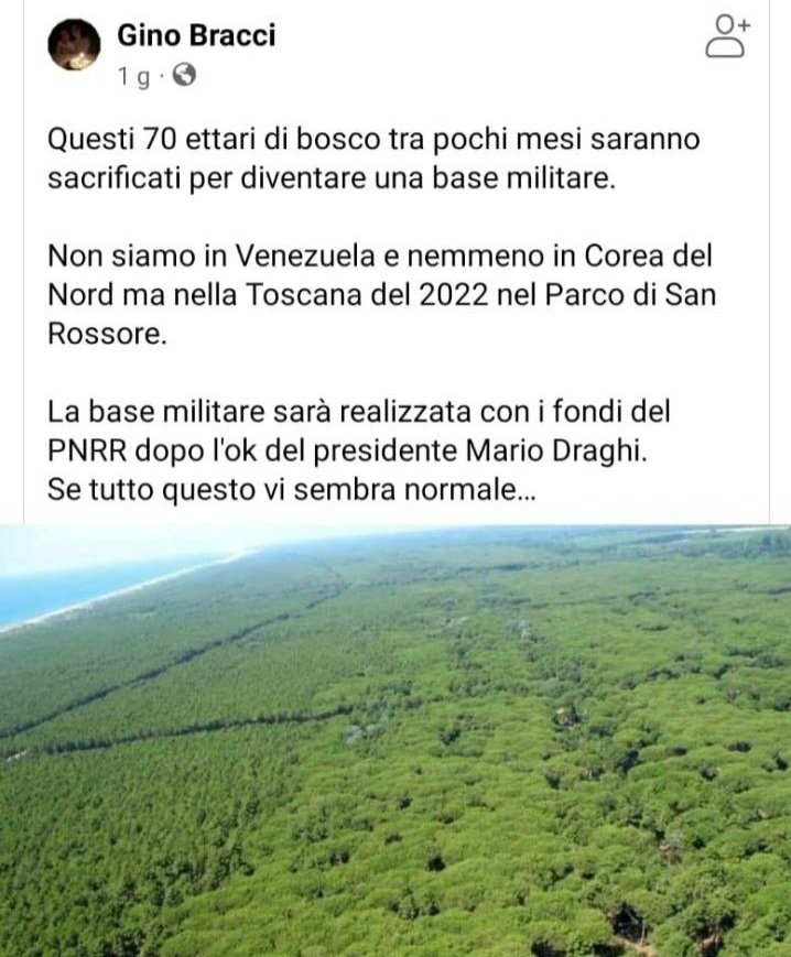 isabeaubless's tweet photo. #Ucraina #ucrainarussiawar #art11
#Mattarella reo all' #Art90 #DRAGHIINGALERA
Il #RegimeDraghi sacrifica un'oasi
naturalistica,con #alberi secolari per fare un'altra #BaseNato quando a pochi km hanno già #CampDarby
Altro che #Green���️
Distruzione e morte
https://t.co/9GM01DZMdJ https://t.co/KcQp1m2kf4
