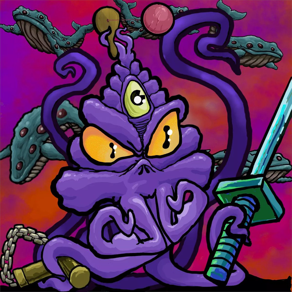 The Squidliens are preparing for war against the mages in the 2nd part of Chapter 1 - 222 Generative series with burning mechanics that will lead into the storyline - Redeemable for $AMBR &amp; on instant shuffle this weekend!