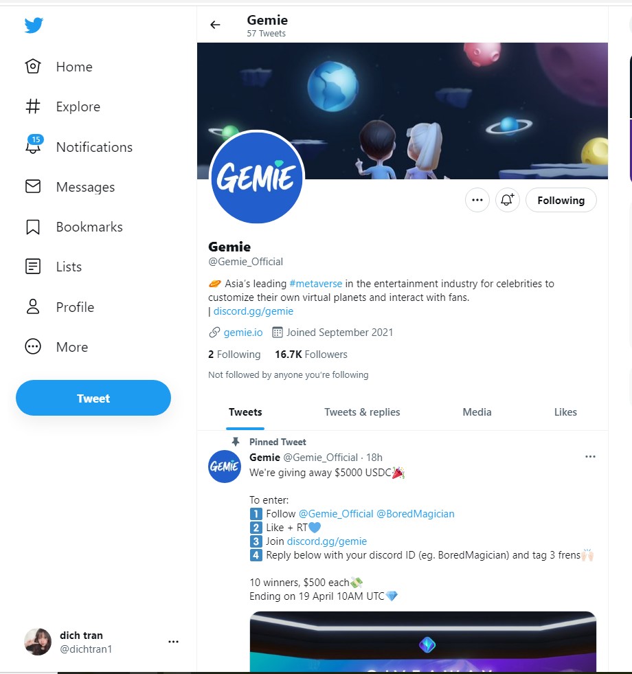 dichtran1's tweet photo. @Gemie_Official @BoredMagician Thanks a lot for giving us this great and big opportunity 😍 we are all so much excited about this great event 🔥Good luck &amp; god bless!!
Discord: dichtran1#7162
@PHAMNHATVUONG7
@HOVANANH11
@TRANTHI16515885 https://t.co/JBvTXZa8IN