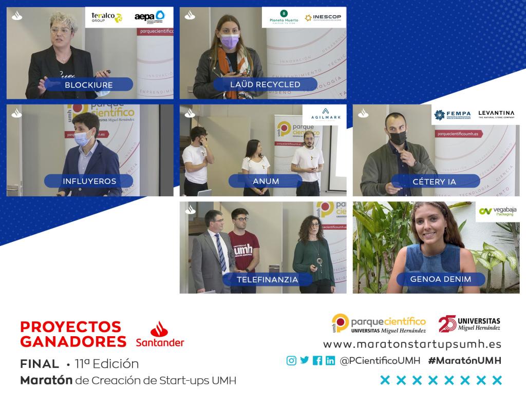 ¡Ya tenemos a los ganadores de la 11ª #MaratónUMH! 🙌

En la etapa final del programa se han repartido 50.000€ y otros premios especiales. 🏆

Las presentaciones ante el jurado 🧑‍⚖️ tuvieron lugar ayer.

Conócelos pinchando en este enlace 📌: bit.ly/ganadoresIXMar…