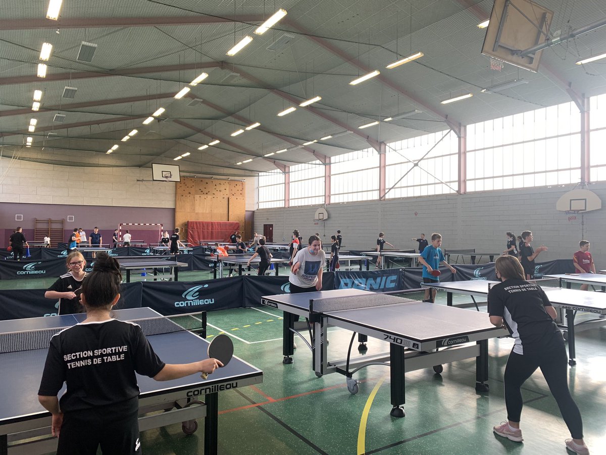 Sélection de le section sportive Tennis de Table pour 50 élèves