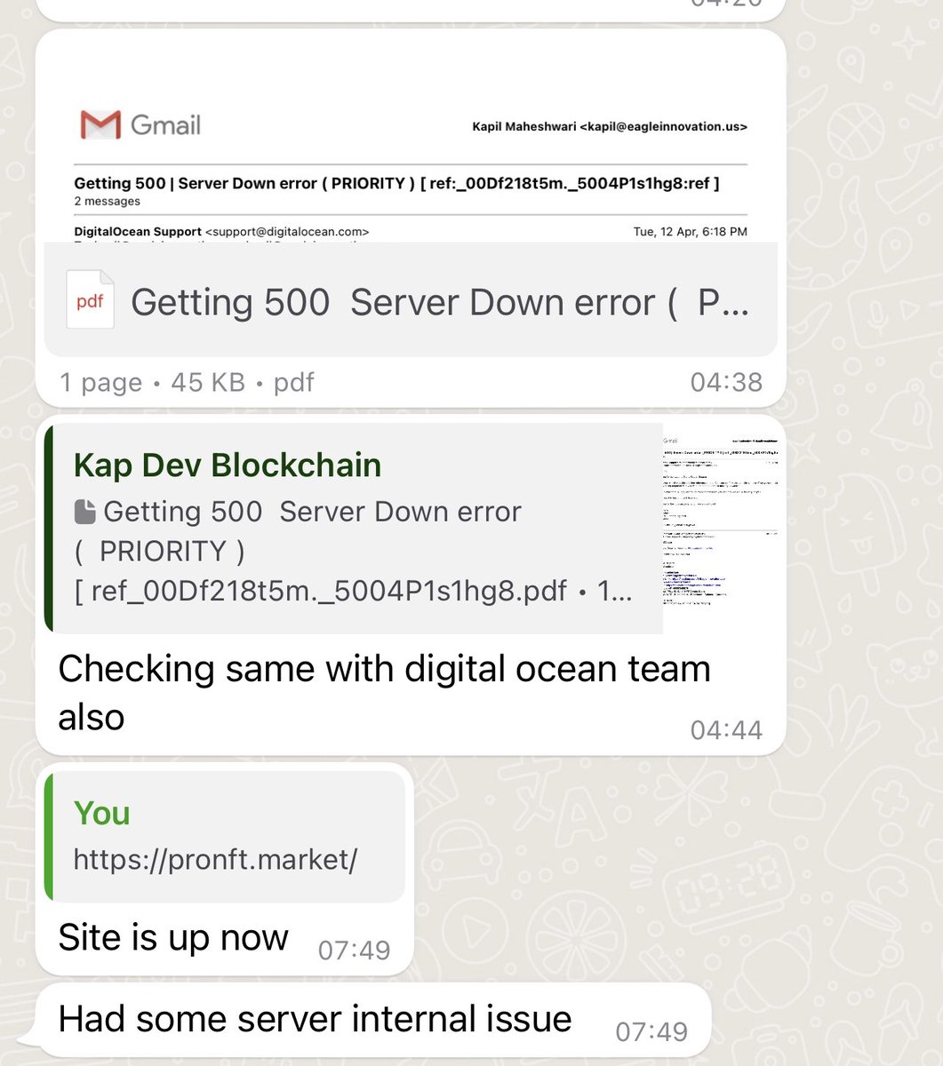The marketplace is now UP again 🟢

In the last 48h ProNFT.Market was down due to a Internal Server Error.

We did not turn OFF the platform!