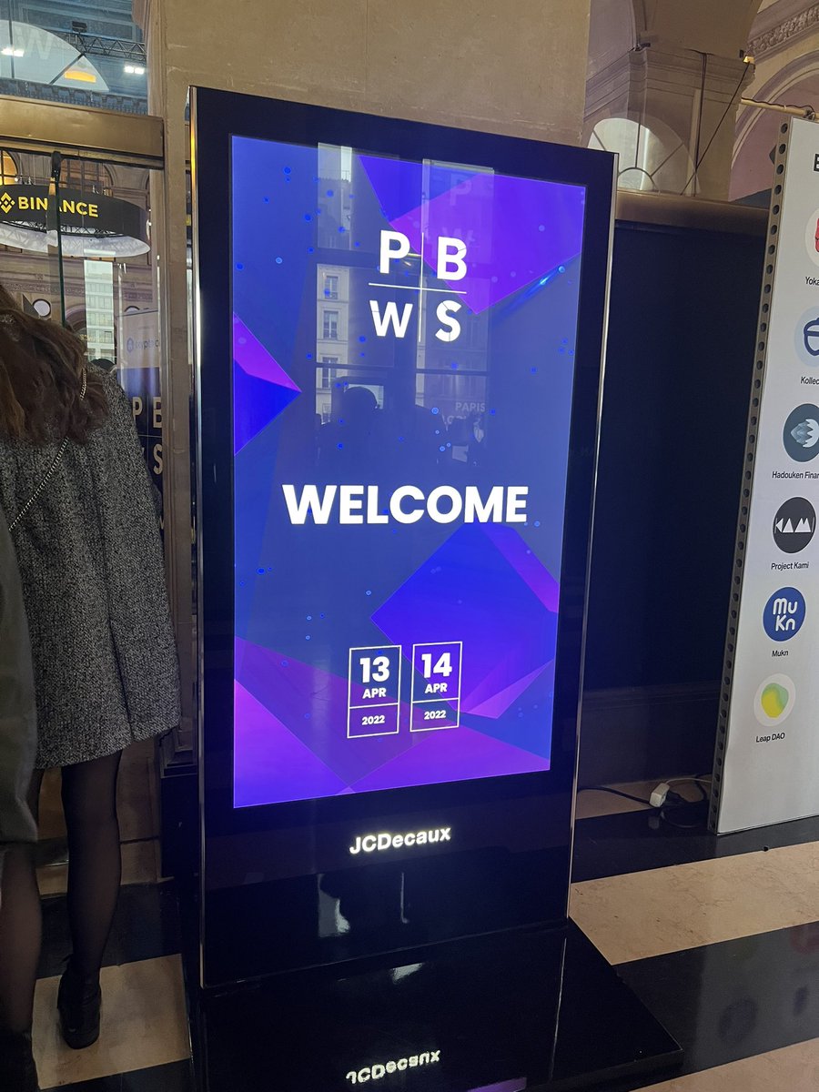 We out here at Paris Blockchain week!