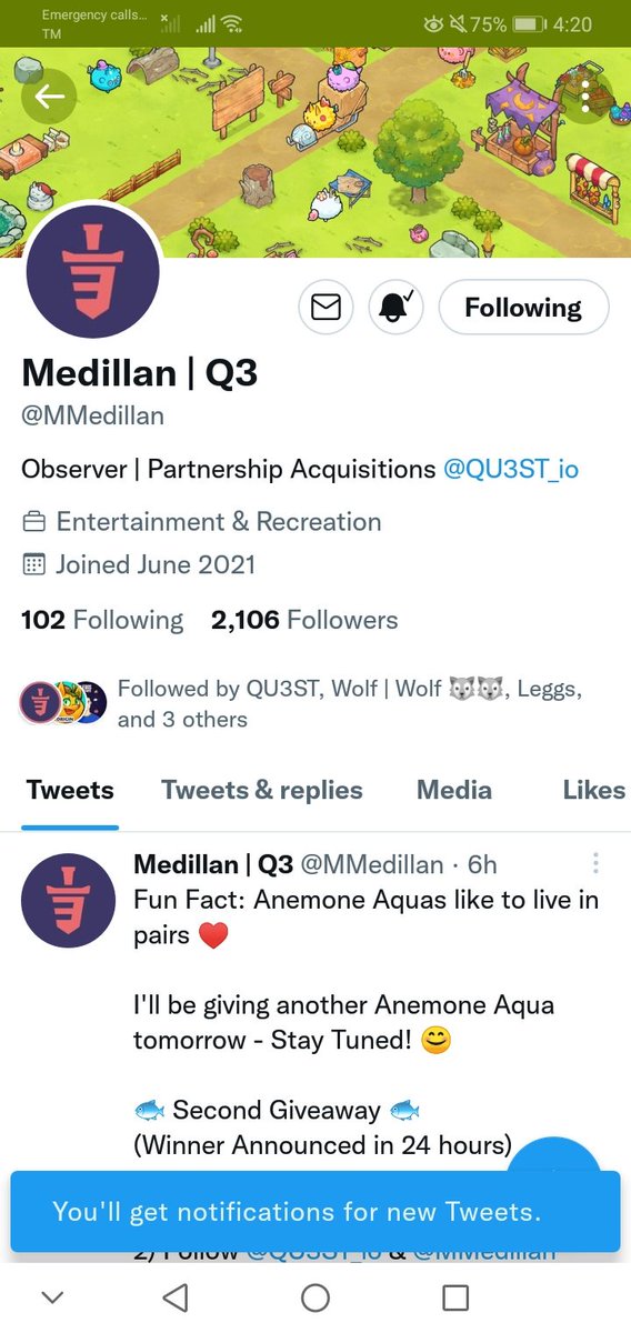 Norelriss's tweet photo. @MMedillan @QU3ST_io Done https://t.co/wNcJU6gylm