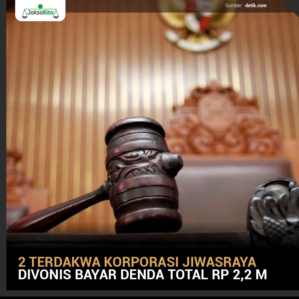 Terdakwa korupsi korporasi dan pencucian uang, Maybank Asset Management, divonis denda Rp 1M. Selain Maybank Asset Management, terdakwa korupsi korporasi lainnya, Prospera Asset Management, divonis denda Rp 1,2M dalam kasus Jiwasraya. 

news.detik.com/berita/d-60287…