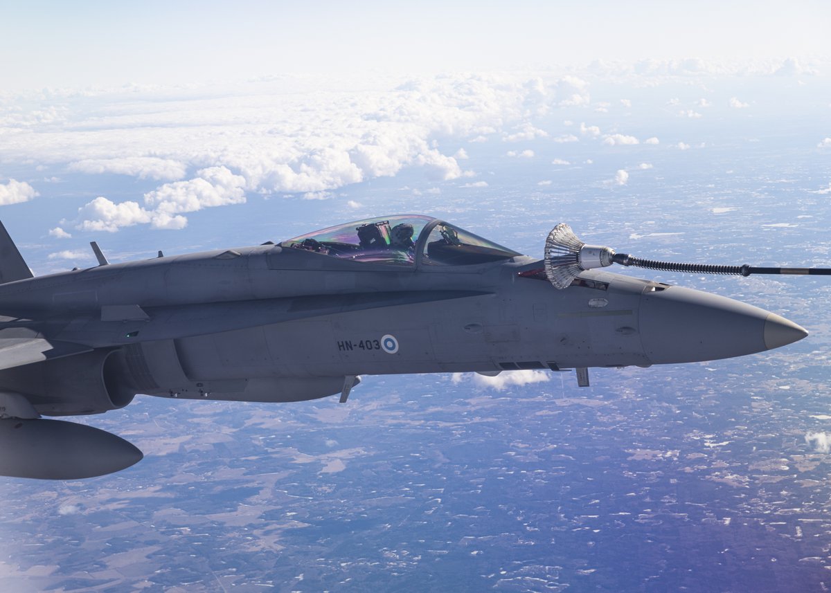 RoyalAirForce's tweet photo. Typhoons from @RAFLossiemouth have joined Finnish, German and Belgian fast jets in the skies over Estonia for the @NATO led exercise Ramstein Alloy. The exercise trains the quick reaction forces that safeguard the skies in the region. #WeAreNATO #StrongerTogether https://t.co/zHYigS8y69