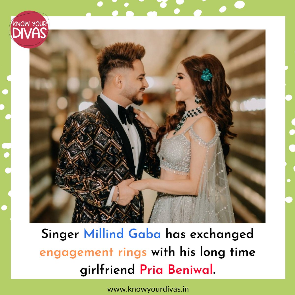 knowyourdivas's tweet photo. Congratulations @millindgaba And @priabeniwal for your life's new journey....
.
.
.
.
#millindgaba #priabeniwal #priabeniwalgaba #harshbeniwal #engagement #singer #knowyourdivas #indiancouple #india #famous https://t.co/j7YEYhti21