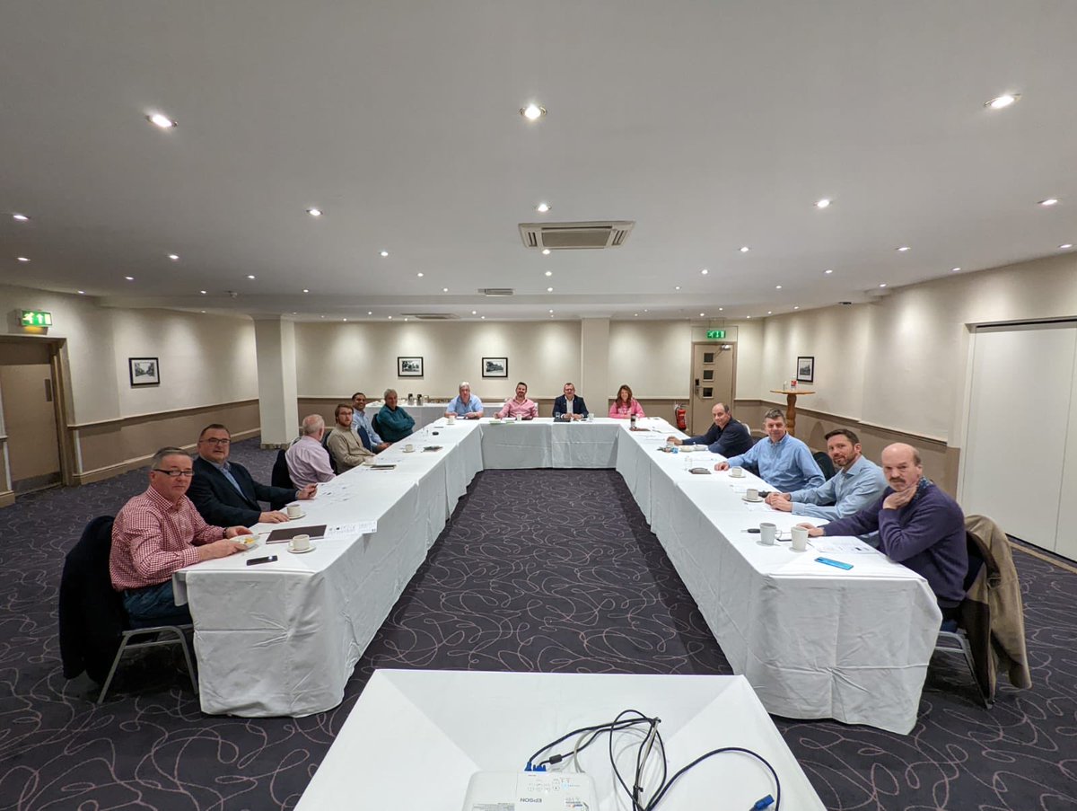 This morning’s meeting about to get underway …. less a good few members who are on holiday