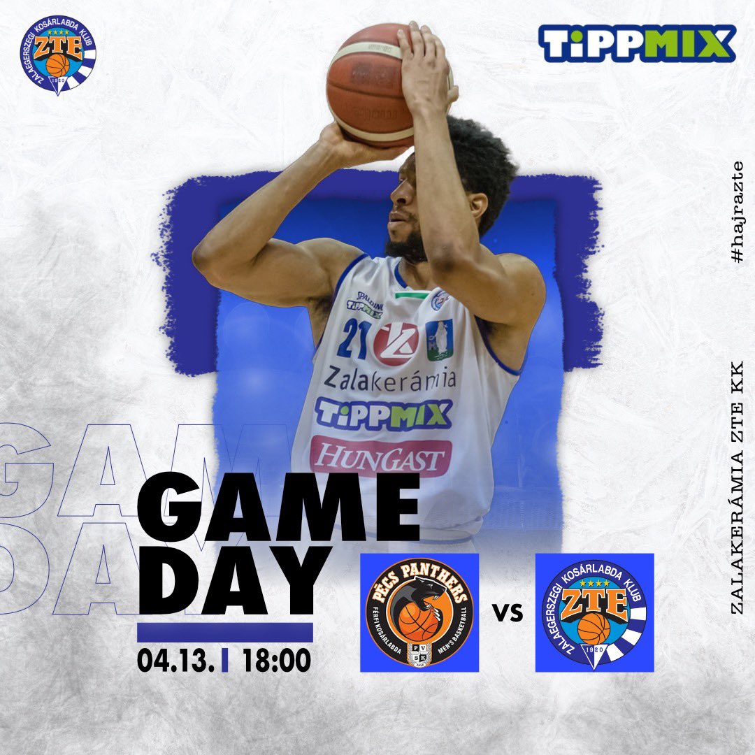 NB1/A alsóházi középszakasz 2️⃣. forduló 🔵⚪️
🏀 @pvskpanthers - @zalakeramiaztekk 
🏢 Lauber Dezső Sportcsarnok
⏱ 1️⃣8️⃣:0️⃣0️⃣

@zalakeramiaztekk