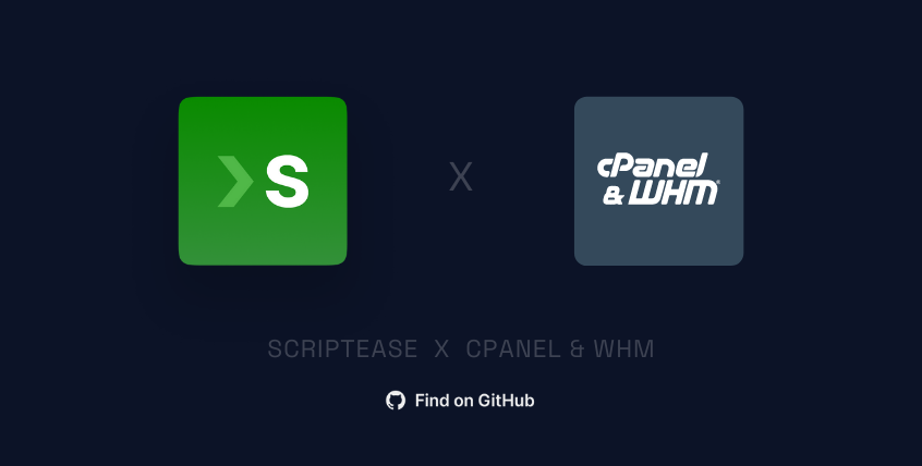 Scriptease1's tweet image. cPanel &amp;amp; WHM is live! 🚀 
Using our automation script you can install cPanel &amp;amp; WHM in several minutes.
Visit our website: scriptease.org
Find us on GitHub: github.com/Scriptease-Aut…
#scriptease #cpanel #whm #devops #devopsengineer #bash #automationscript