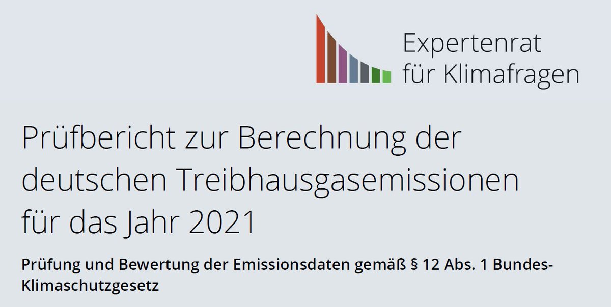 Der #Expertenrat für Klimafragen veröffentlicht den Prüfbericht zu den Emissionsdaten 2021. Der Bericht ist hier verfügbar: expertenrat-klima.de
(1/n)