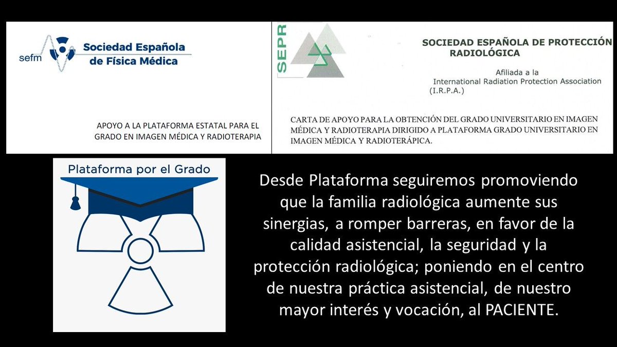 Gracias por el nuevo apoyo a @SEFM15 <a href="/SocEspPR/">SEPR</a> "Grado Universitario Imagen Médica y Radioterapia" 
linkedin.com/posts/platafor…
