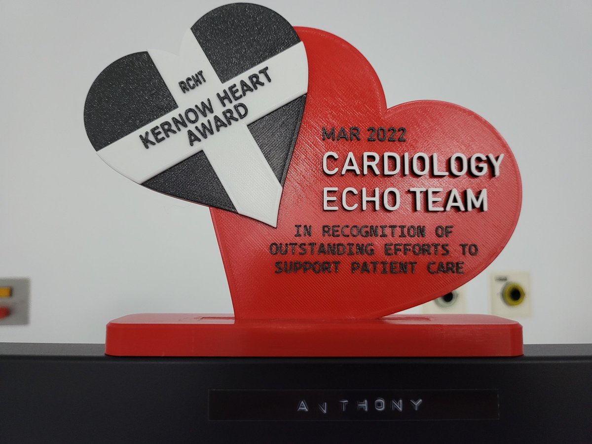 CardiacRcht's tweet photo. Congratulations to @Helzie78 and our Echo Team for winning the Kernow Heart Award in recognition of outstanding efforts to support patient care 😀 https://t.co/ry8evhibzd